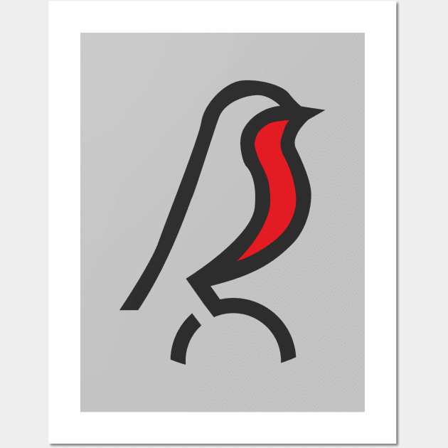 Bristol City Robin Wall Art by Neon-Light